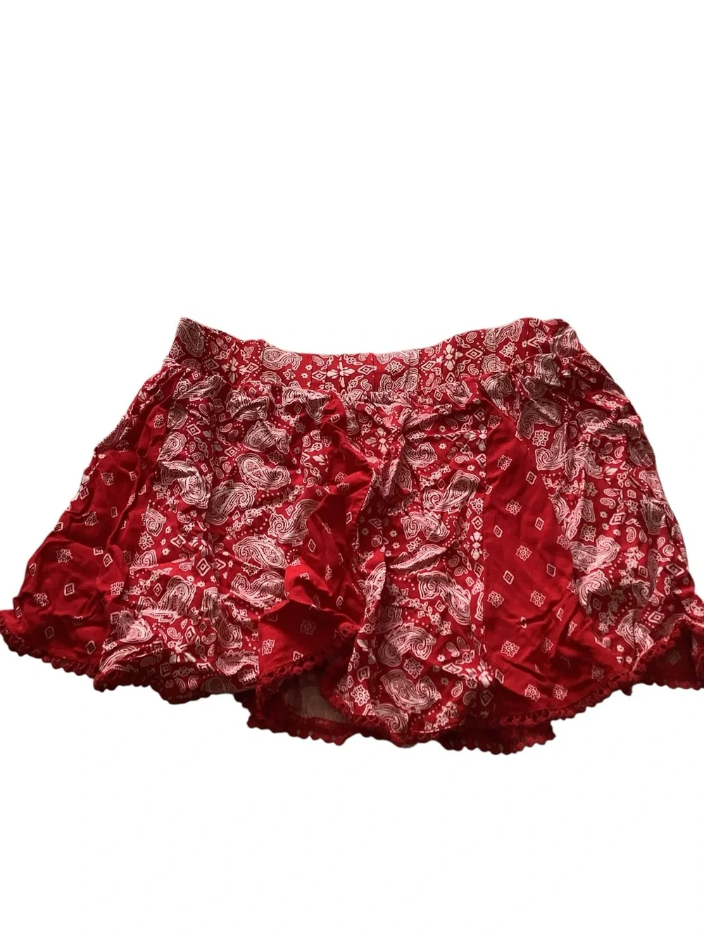 Sz 14 Justice Red White Bandana Skorts